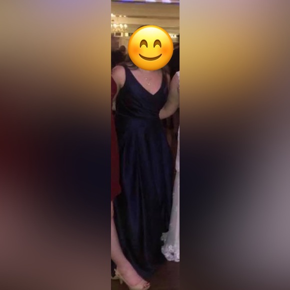 David’s Bridal Navy Blue bridesmaids dress size 10 - Picture 3 of 3